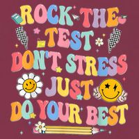 Rock The Test Do Your Best Testing Day Teacher 16oz Travel Tumbler