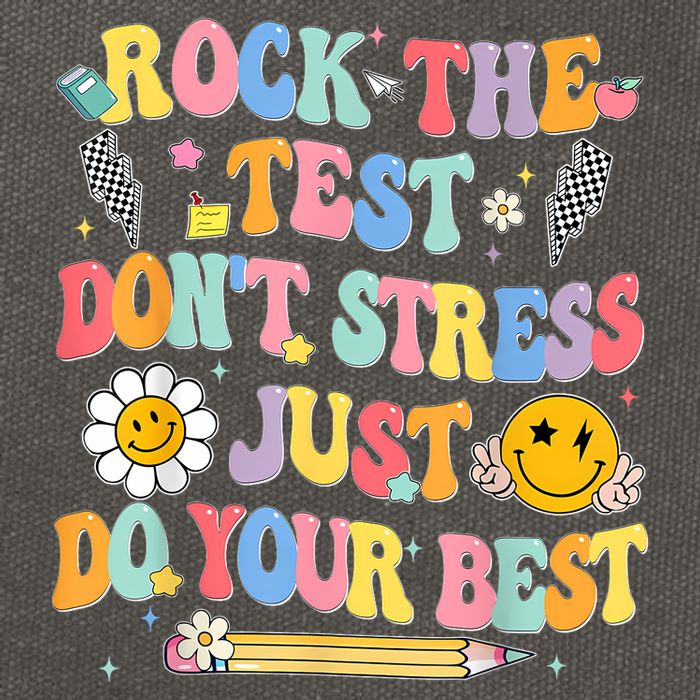 Rock The Test Do Your Best Testing Day Teacher Cotton Canvas Backpack
