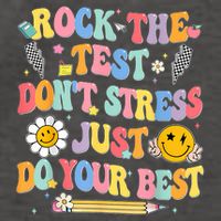 Rock The Test Do Your Best Testing Day Teacher Vector Backpack