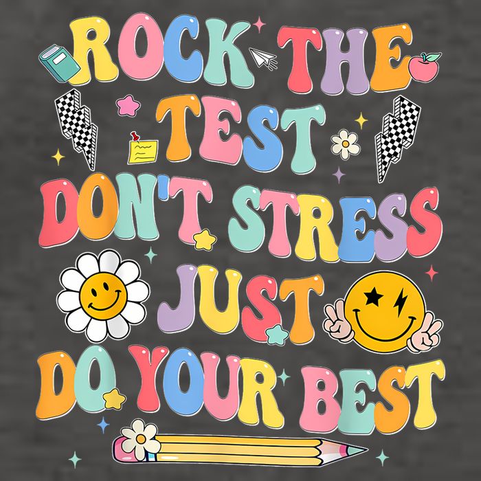 Rock The Test Do Your Best Testing Day Teacher Vector Backpack