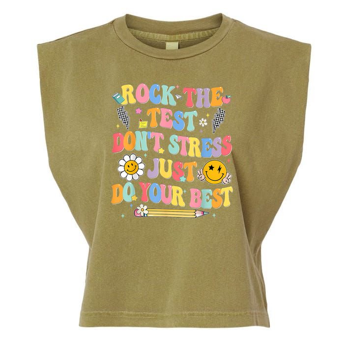 Rock The Test Do Your Best Testing Day Teacher Garment-Dyed Women's Muscle Tee