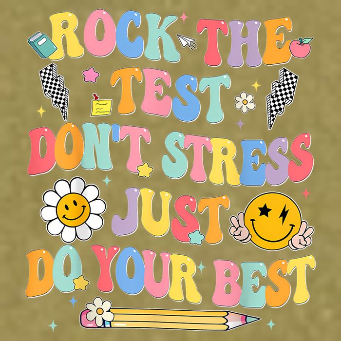 Rock The Test Do Your Best Testing Day Teacher Garment-Dyed Women's Muscle Tee