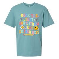 Rock The Test Do Your Best Testing Day Teacher Sueded Cloud Jersey T-Shirt