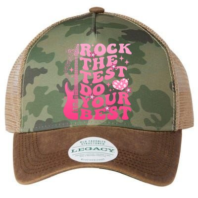 Rock The Test Do Your Best Testing Day For Teacher Student  Legacy Tie Dye Trucker Hat