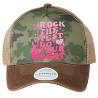 Rock The Test Do Your Best Testing Day For Teacher Student  Legacy Tie Dye Trucker Hat