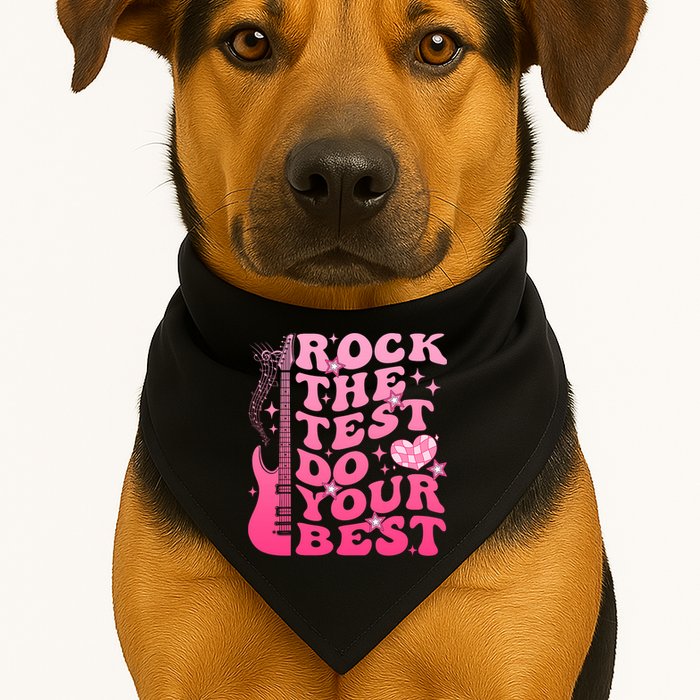 Rock The Test Do Your Best Testing Day For Teacher Student  USA-Made Doggie Bandana