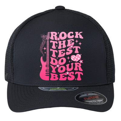 Rock The Test Do Your Best Testing Day For Teacher Student  Flexfit Unipanel Trucker Cap