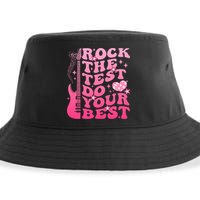 Rock The Test Do Your Best Testing Day For Teacher Student  Sustainable Bucket Hat