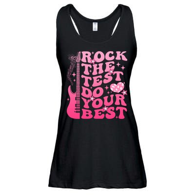 Rock The Test Do Your Best Testing Day For Teacher Student  Ladies Essential Flowy Tank