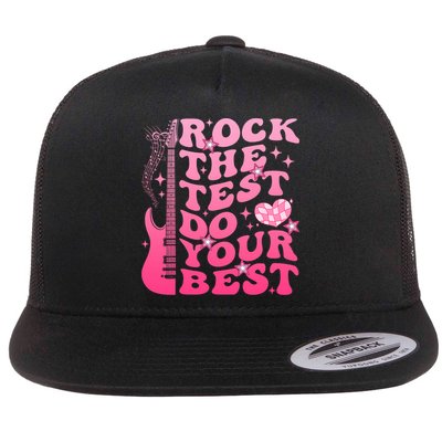 Rock The Test Do Your Best Testing Day For Teacher Student  Flatbill Hat