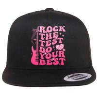 Rock The Test Do Your Best Testing Day For Teacher Student  Flatbill Hat