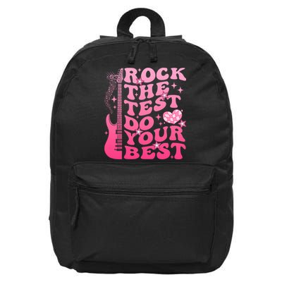 Rock The Test Do Your Best Testing Day For Teacher Student  16 in Basic Backpack