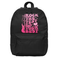 Rock The Test Do Your Best Testing Day For Teacher Student  16 in Basic Backpack