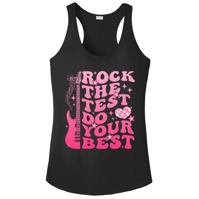 Rock The Test Do Your Best Testing Day For Teacher Student  Ladies PosiCharge Competitor Racerback Tank