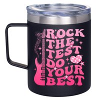 Rock The Test Do Your Best Testing Day For Teacher Student  12oz Stainless Steel Coffee Mug