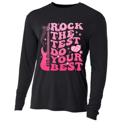 Rock The Test Do Your Best Testing Day For Teacher Student  Cooling Performance Long Sleeve Crew