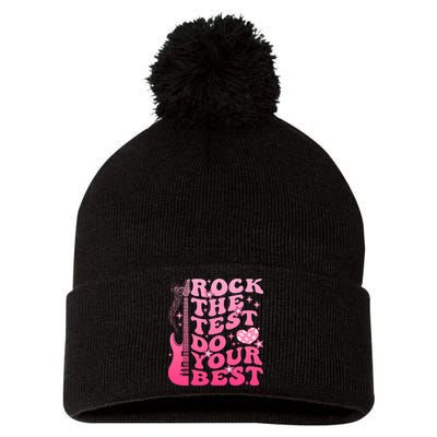 Rock The Test Do Your Best Testing Day For Teacher Student  Pom Pom 12in Knit Beanie