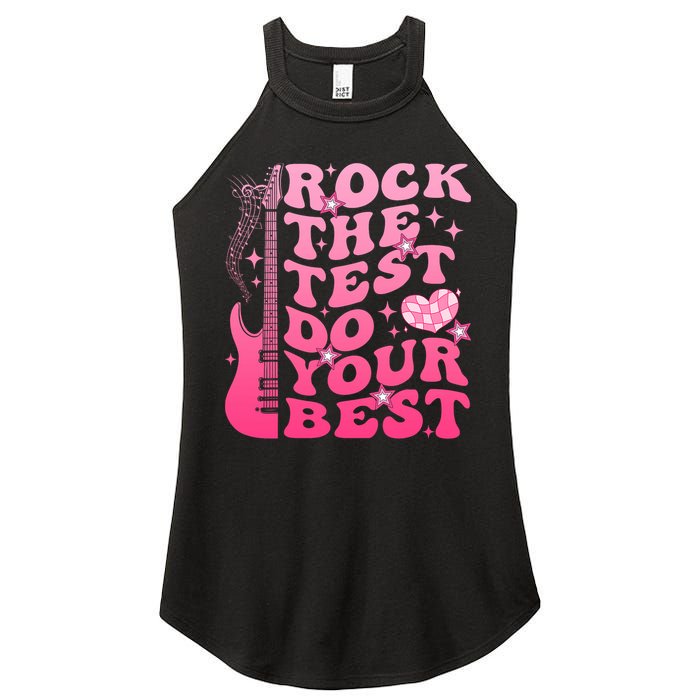 Rock The Test Do Your Best Testing Day For Teacher Student  Women's Perfect Tri Rocker Tank