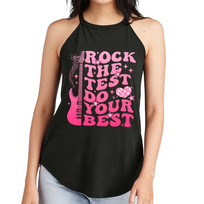 Rock The Test Do Your Best Testing Day For Teacher Student  Women's Perfect Tri Rocker Tank