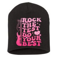 Rock The Test Do Your Best Testing Day For Teacher Student  Short Acrylic Beanie