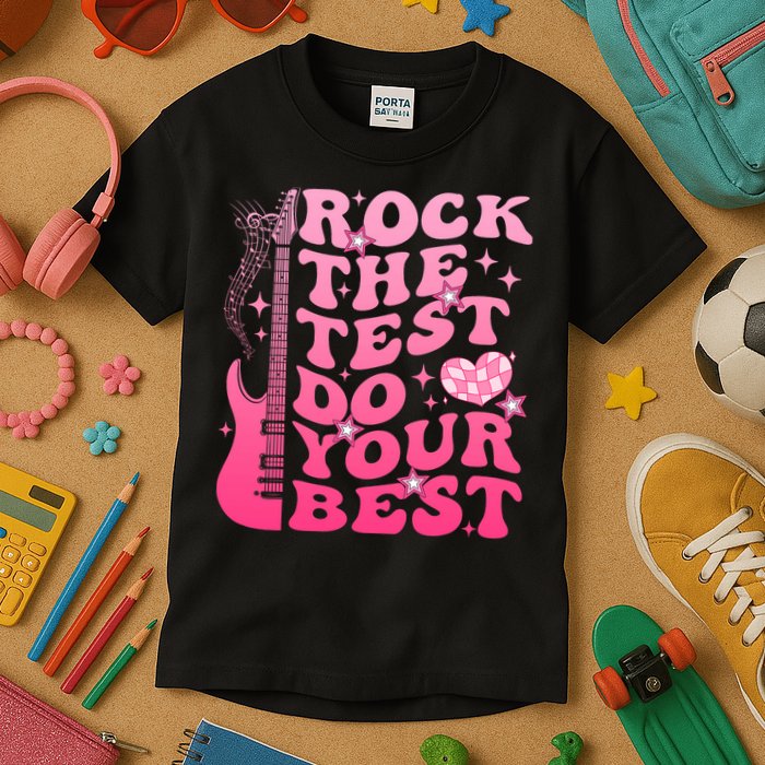 Rock The Test Do Your Best Testing Day For Teacher Student  Kids T-Shirt