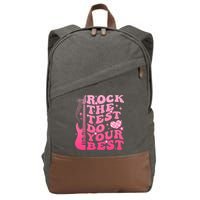 Rock The Test Do Your Best Testing Day For Teacher Student  Cotton Canvas Backpack