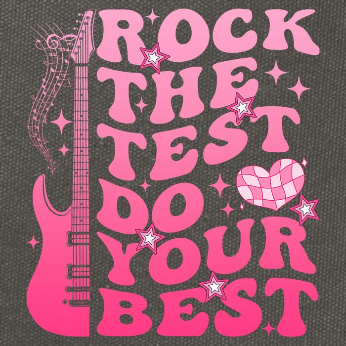 Rock The Test Do Your Best Testing Day For Teacher Student  Cotton Canvas Backpack