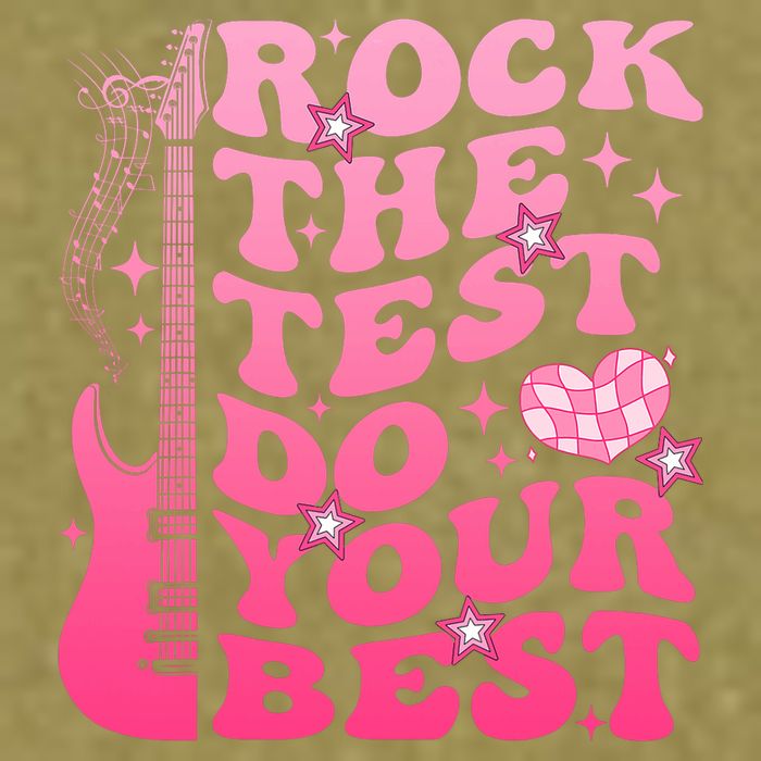 Rock The Test Do Your Best Testing Day For Teacher Student  Garment-Dyed Women's Muscle Tee