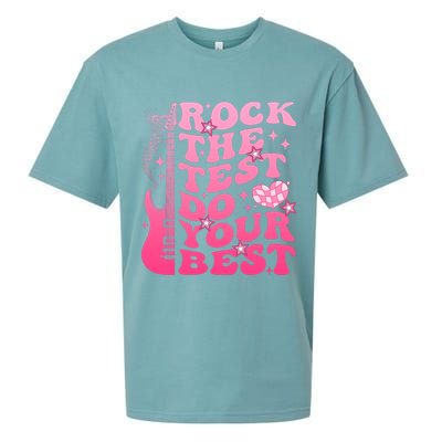 Rock The Test Do Your Best Testing Day For Teacher Student  Sueded Cloud Jersey T-Shirt