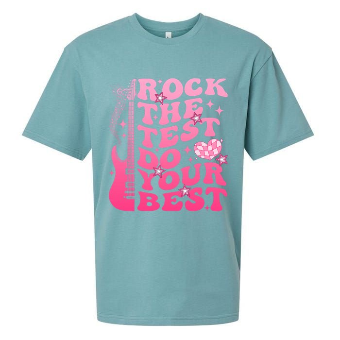 Rock The Test Do Your Best Testing Day For Teacher Student  Sueded Cloud Jersey T-Shirt
