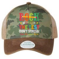 Rock The Test Don't Stress Just Do Your Best Teacher Testing Legacy Tie Dye Trucker Hat