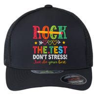 Rock The Test Don't Stress Just Do Your Best Teacher Testing Flexfit Unipanel Trucker Cap