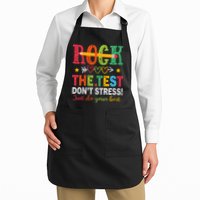 Rock The Test Don't Stress Just Do Your Best Teacher Testing Apron