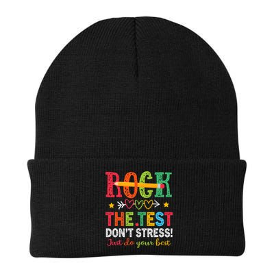 Rock The Test Don't Stress Just Do Your Best Teacher Testing Beanie