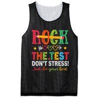 Rock The Test Don't Stress Just Do Your Best Teacher Testing Mesh Reversible Basketball Jersey Tank