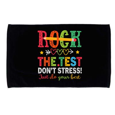 Rock The Test Don't Stress Just Do Your Best Teacher Testing Microfiber Hand Towel