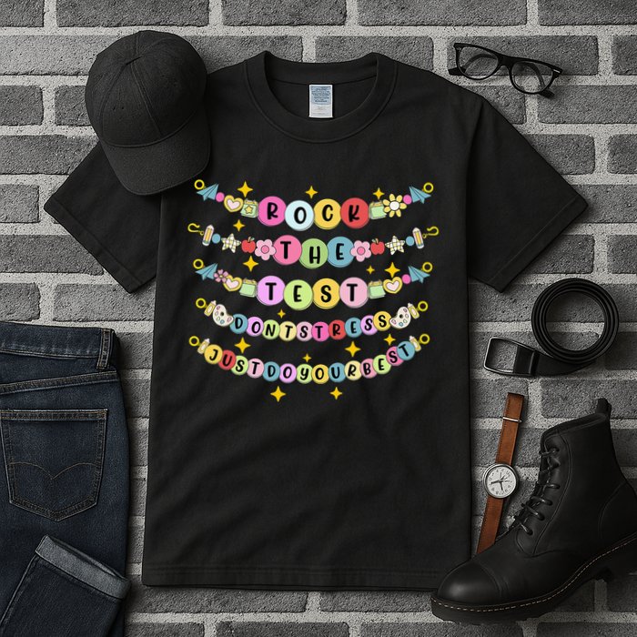 Rock The Test Day Dont Stress Just Do Your Best Bracelet Tall T-Shirt