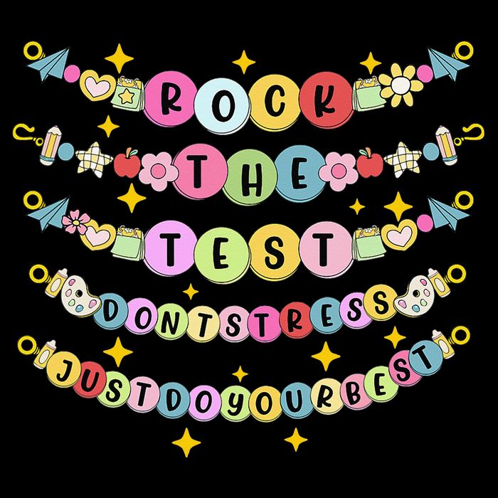 Rock The Test Day Dont Stress Just Do Your Best Bracelet City Backpack