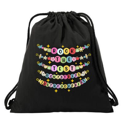 Rock The Test Day Dont Stress Just Do Your Best Bracelet Drawstring Bag