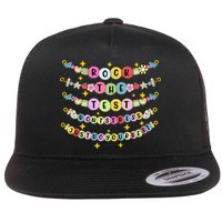 Rock The Test Day Dont Stress Just Do Your Best Bracelet Flat Bill Trucker Hat