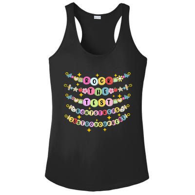 Rock The Test Day Dont Stress Just Do Your Best Bracelet Ladies PosiCharge Competitor Racerback Tank