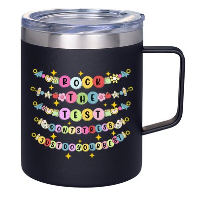 Rock The Test Day Dont Stress Just Do Your Best Bracelet 12oz Stainless Steel Coffee Mug