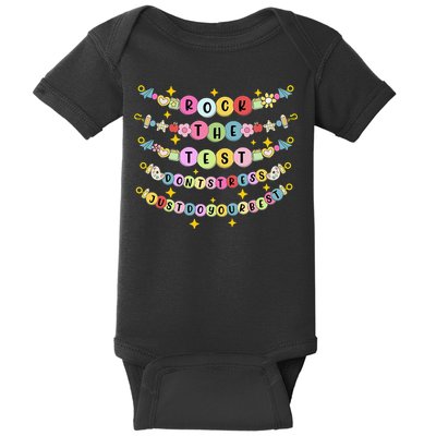 Rock The Test Day Dont Stress Just Do Your Best Bracelet Baby Bodysuit