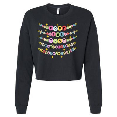 Rock The Test Day Dont Stress Just Do Your Best Bracelet Cropped Pullover Crew
