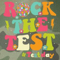 Rock The Test Testing Day Retro Smile Face Teacher Student Legacy Tie Dye Trucker Hat