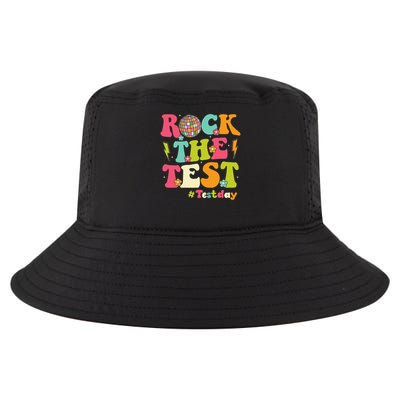 Rock The Test Testing Day Retro Smile Face Teacher Student Cool Comfort Performance Bucket Hat