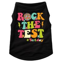 Rock The Test Testing Day Retro Smile Face Teacher Student Doggie Tank
