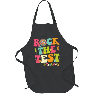 Rock The Test Testing Day Retro Smile Face Teacher Student Apron