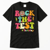 Rock The Test Testing Day Retro Smile Face Teacher Student Tall T-Shirt
