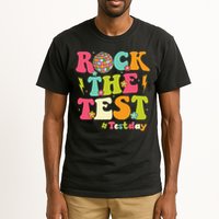 Rock The Test Testing Day Retro Smile Face Teacher Student Tall T-Shirt